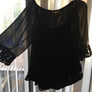 Black Peplum Top